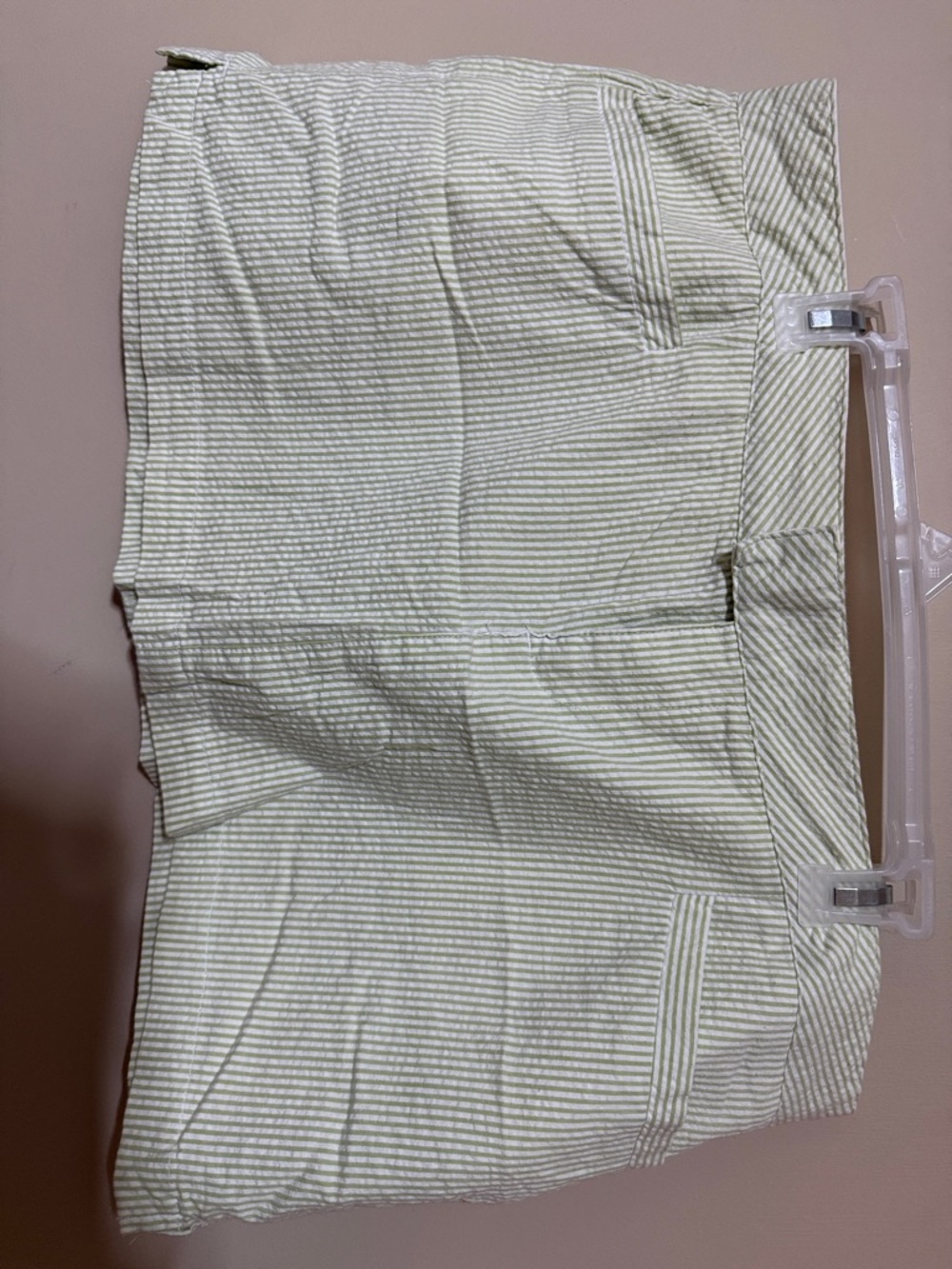 SO Cream and White Striped Mini Skirt
